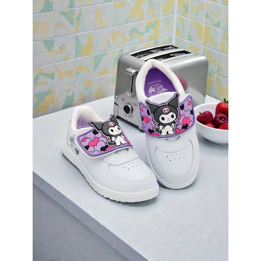 Y-Roon Kuromi 888  รองเท้านักเรียนพละอนุบาลหญิง ยี่ห้อ Y Roon รุ่น 888 Size 25-34 มีบริการส่งด่วน