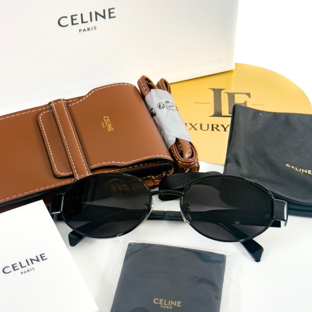 แว่นกันแดด CELINE Triomphe Metal 01 รุ่น CL40235U ของแท้ 100% รูปที่ 6