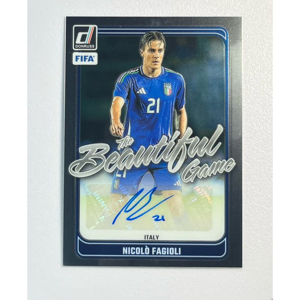 การ์ดฟุตบอลลายเซ็น 2024-25 Panini Donruss Soccer The Beautiful Game Autograph -  Nicolò Fagioli , Ma