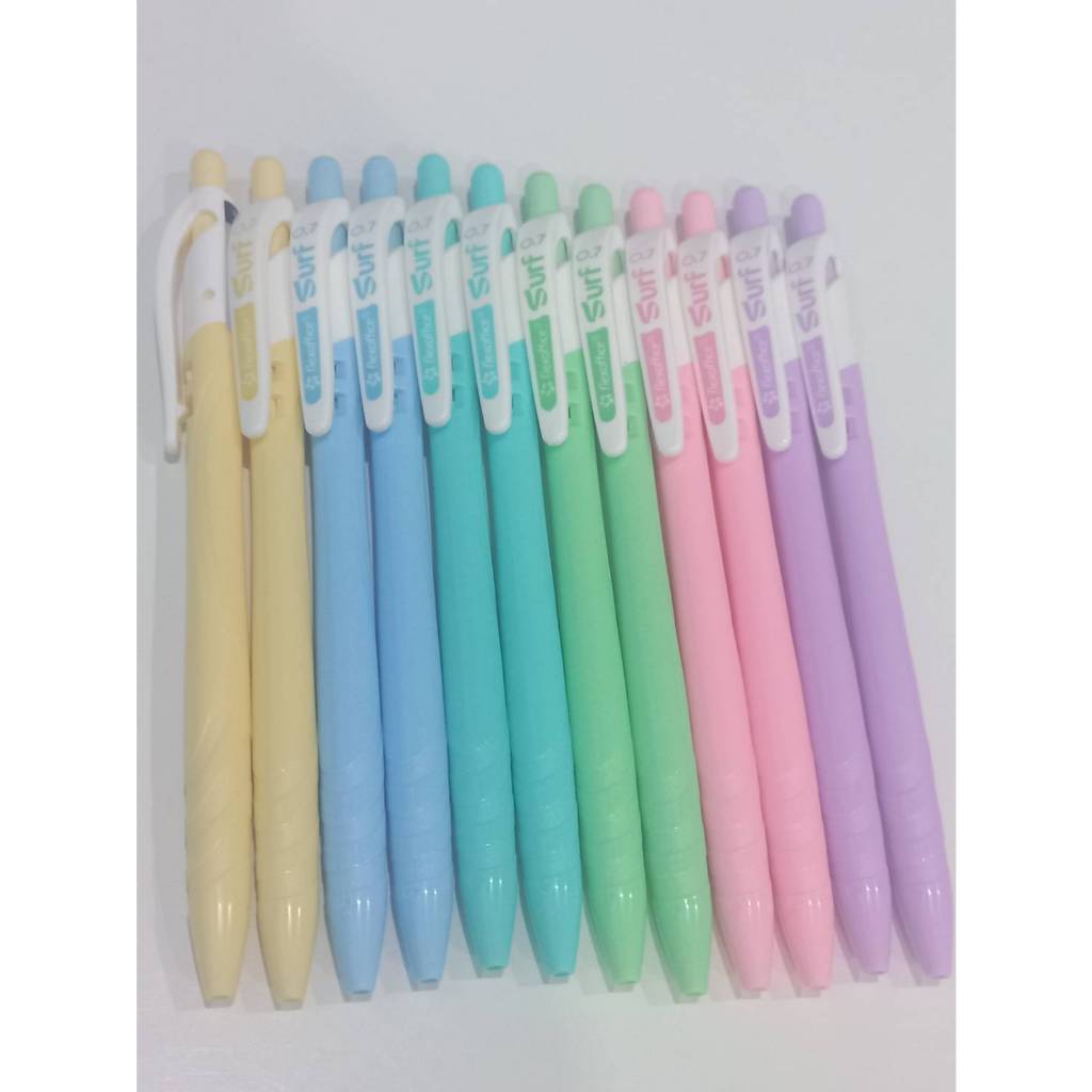 ปากกาลูกลื่น Flexoffice รุ่น Surf 0.7 มม. หมึกน้ำเงิน/แดง สีด้ามพาสเทล น่ารัก 1แท่ง +++เลือกสีได้+++มาใหม่พร้อมส่ง+++