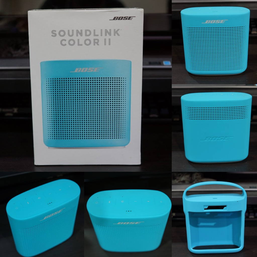 (Used like very new) Bose SoundLink Color II สีฟ้า สภาพสวยมากกกกก มีกล่องและเคสยางตรงรุ่น! ลำโพงบลูท