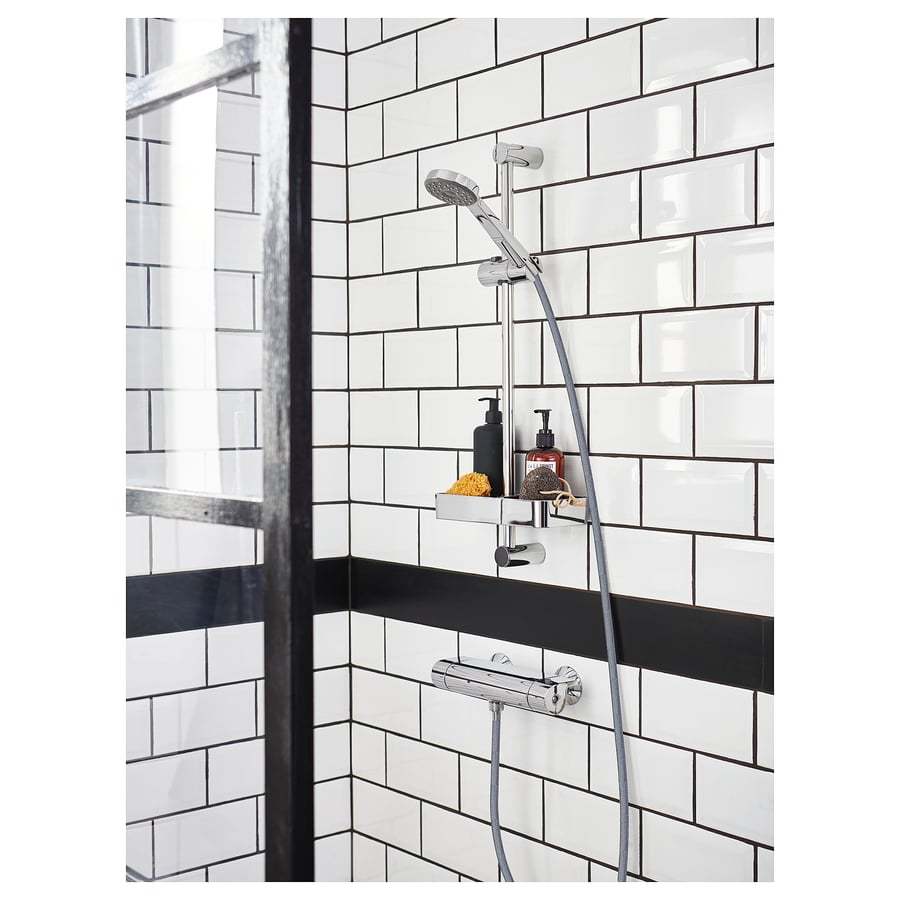 IKEA (อิเกีย)​ แท้​ค่ะ​ BROGRUND บรูกรุนด์ ชั้นวางของอาบน้ำ, ชุบโครเมียม, 25×4 ซม. ราคา ถูกที่สุด ดีลบีเคเค แกลเลอรีภาพที่ 3