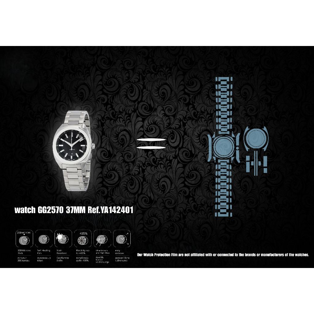 ฟิล์มป้องกันรอยนาฬิกา Watch Protection Film for Gucci watch GG2570 37MM Ref.YA142401