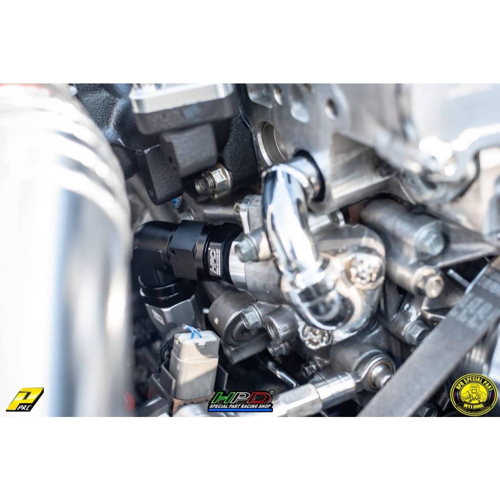 ชุดแป้นคอน้ำล่างHPD พร้อมเกลียวAN16 ตรงรุ่น D-max/All-new/U4  สำหรับเดินท่อน้ำแบบฟิตติ้ง.