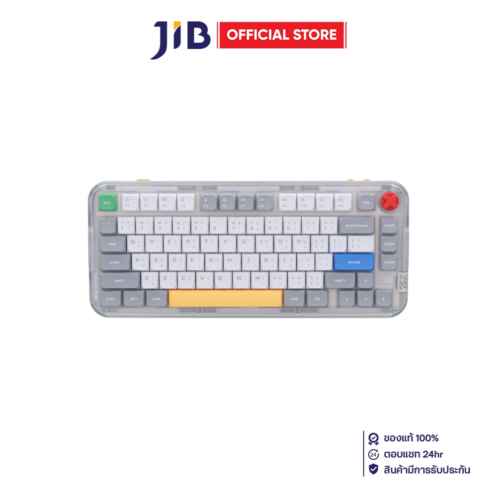 WIRELESS KEYBOARD (คีย์บอร์ดไร้สาย) NUPHY KICK75 (LOW-PROFILE VERSION) -  RGB EN/TH TAPE WHITE