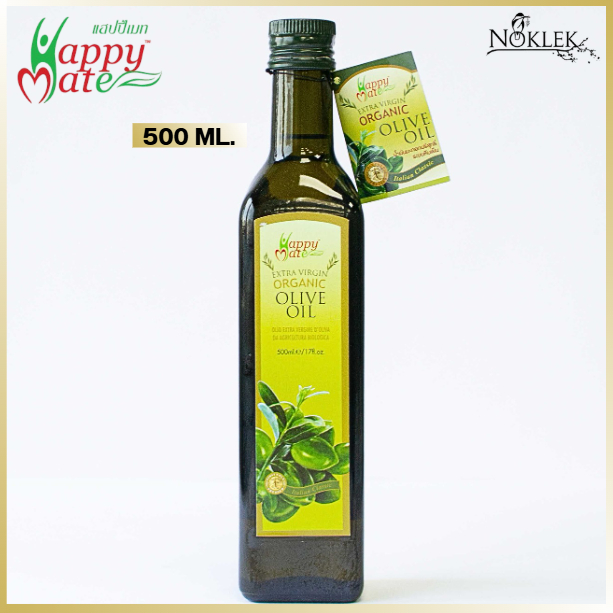 Happy Mate ORGANIC Extra Virgin Olive Oil 500ml. น้ำมันมะกอก ออแกนิค แฮปปี้เมท จากอิตาลี