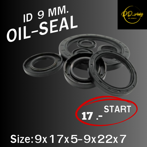ออยซีล Oil seal TC 9-17-5/ 9-18-7/ 9-19-5/ 9-19-6/ 9-20-7/ 9-22-7 ยาง NBR ซีลกันน้ำมัน กันฝุ่น ใช้กับเพลาหมุน แบรนด์ SOG