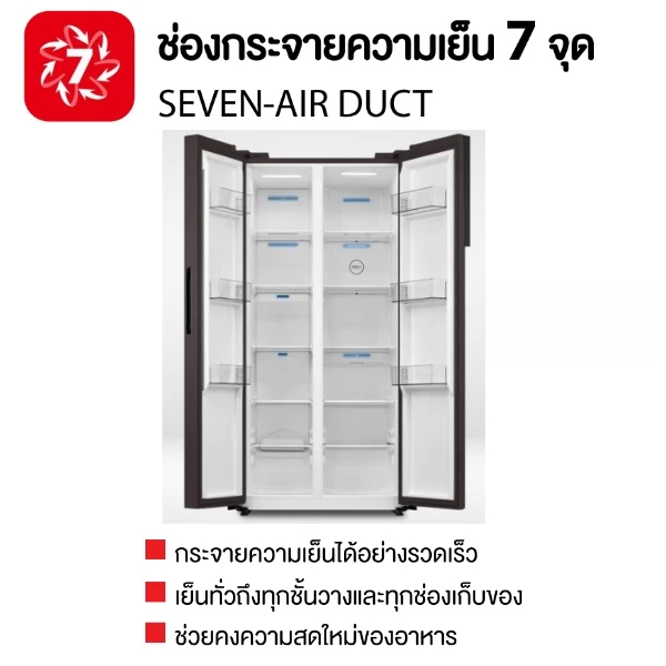 ตู้เย็น Toshiba 16.2Q รุ่น GR-RS600WI-PMT สี Satin Grey dfhg