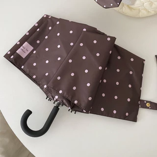 ✨NEW✨ Polka dot ร่มพับคล้องมือ กันแดด กันฝน UPF50+ ร่มลายจุดน่ารัก