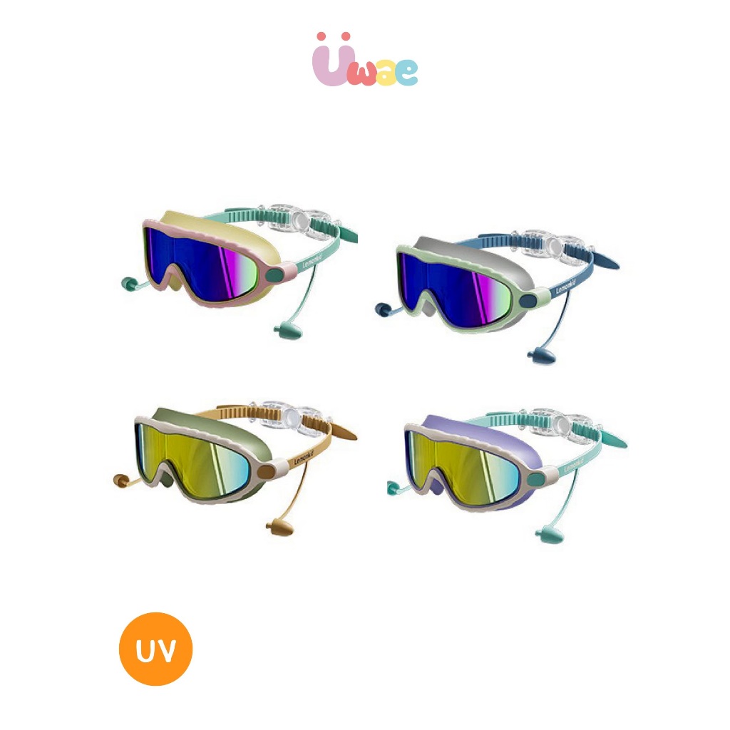 Uwae แว่นตาว่ายน้ำเด็ก แลนส์ใหญ่ สำหรับ 3-12 ขวบ กันฝ้ากันยูวี รุ่น SW045-SW065