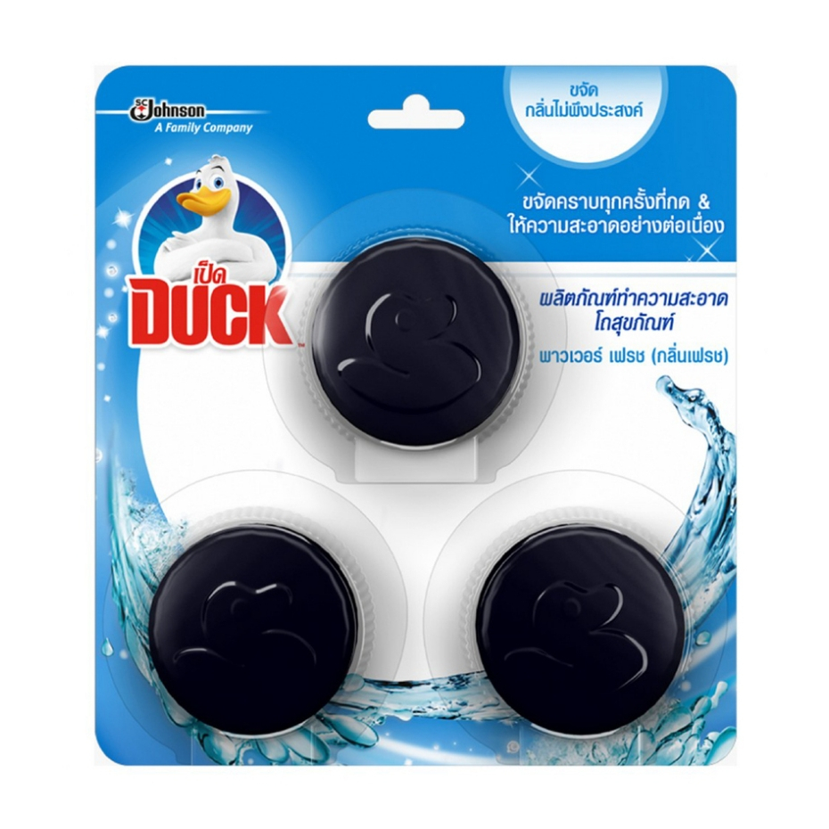 เป็ด ก้อนดับกลิ่น โถสุขภัณฑ์ เพาเวอร์เฟรช Duck In Tank Toilet Cleaner Power Fresh - 1