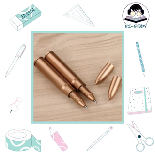 HI-STUDY (พร้อมส่งในไทย🇹🇭) A101 Pen ปากกา ปากกาหัวกระสุน เปิดฝาออกมากลายเป็นปากกสีน้ำเงิน bullet pen