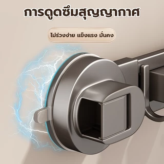 รุ่นใหม่ล่าสุด! ที่แขวนไม้กวาดแบบดูดติด ที่หนีบไม้ถูพื้น ตะขอติดผนัง ใช้ได้ทั้งไม้กวาด ไม้ถูพื้น และที่ตักผง