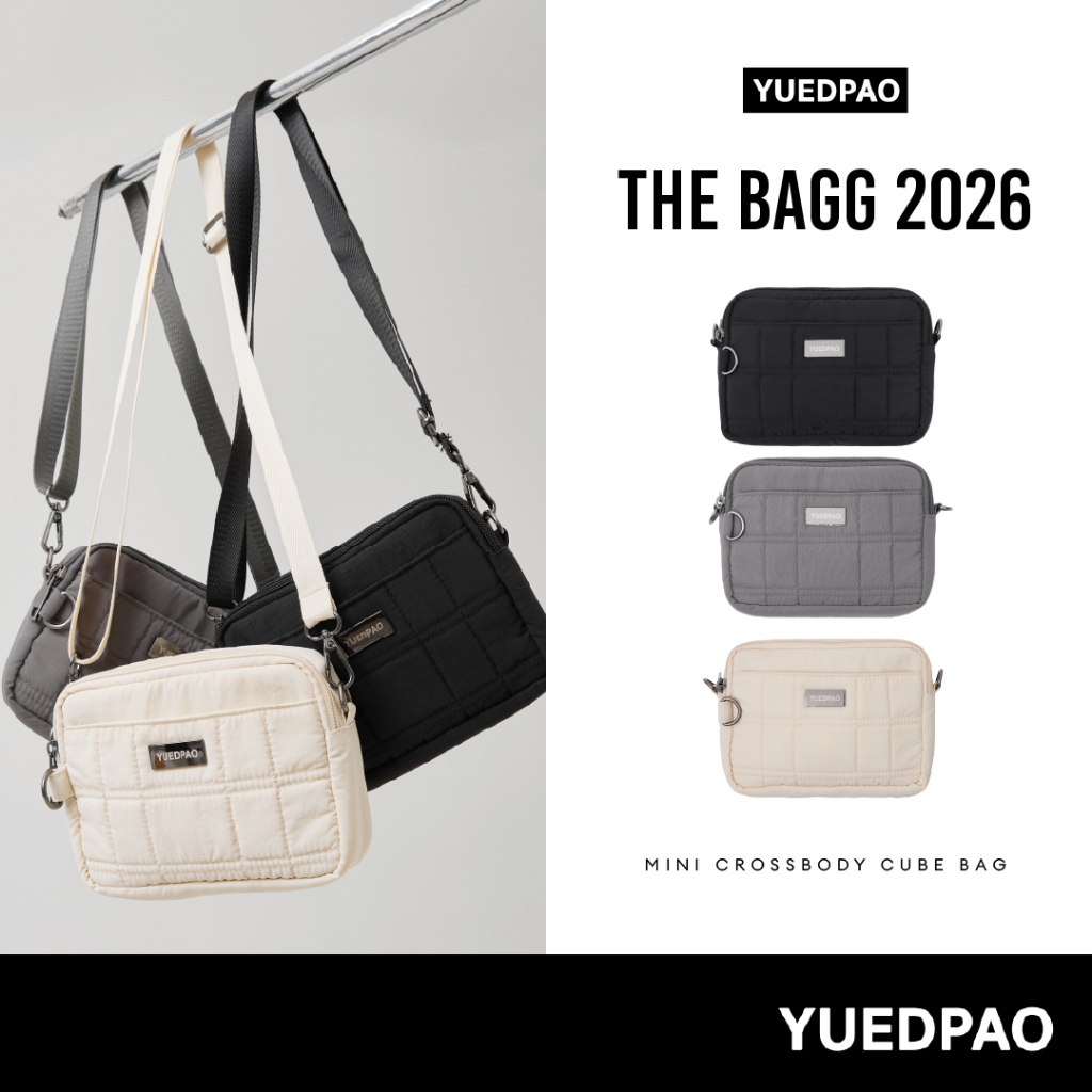 Yuedpao Mini Crossbody Cube Bag กระเป๋าสะพายข้าง กระเป๋าอเนกประสงค์ กระเป๋ายืดเปล่า ผ้าไนล่อนกันน้ำ 