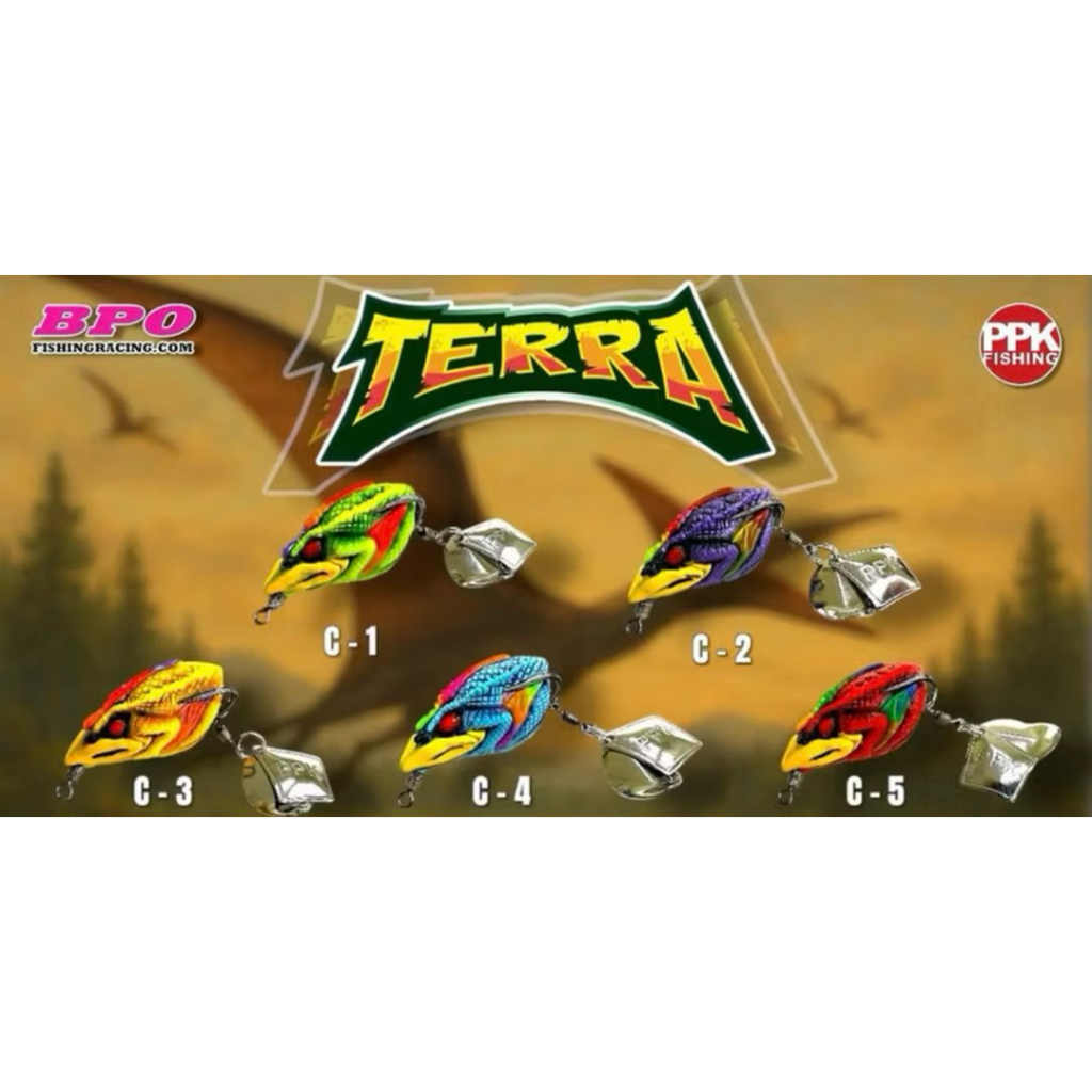 กบยาง TERRA by PKK FISHING ใบหลิวคู่ ขนาด 3.8 cm. น้ำหนัก 8 g.