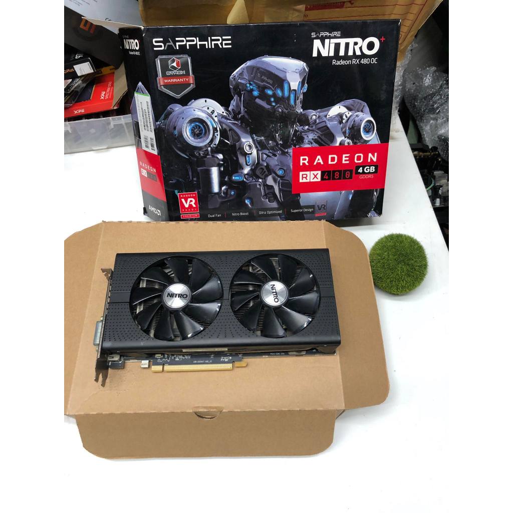 SAPPHIRE NITRO+ RX480 4G D5 OC มีกล่อง ใช้งานปกติ ประกันร้าน