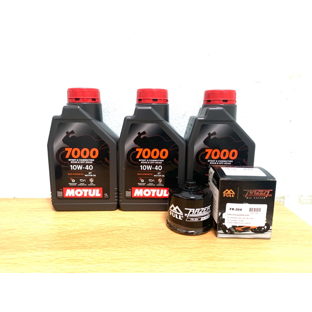 ชุดถ่ายน้ำมันเครื่องMotul7000สำหรับCbr500,650,CB500x.CB650f,CB500f,Rebel500,NX500,CL500พร้อมกรองน้ำม