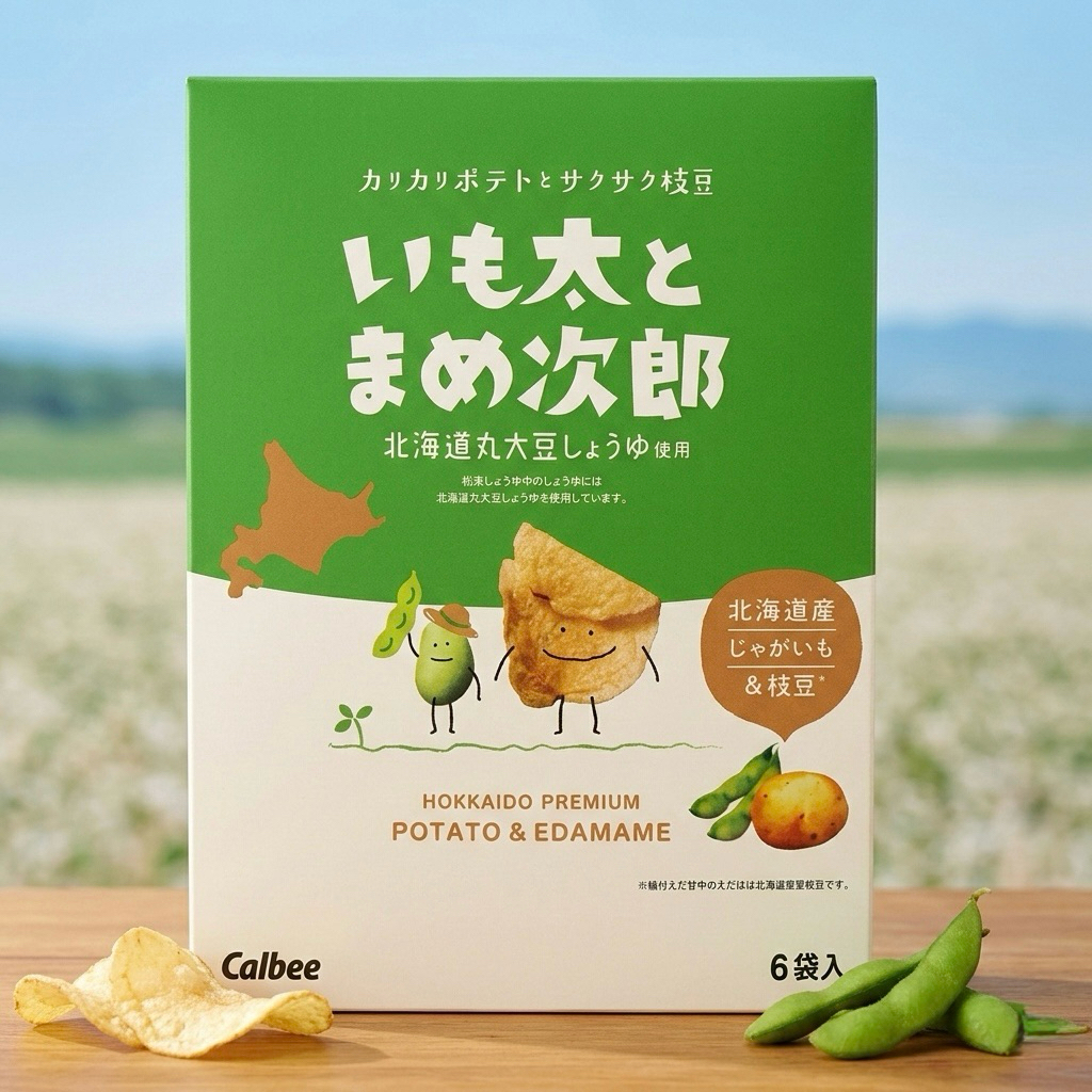 พร้อมส่งในไทย Potato Farm Edamame Potato กล่องละ 6 แพค