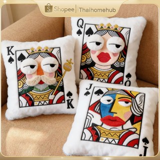เบาะรองนั่ง หมอนอิง ตุ๊กตาเล่นไพ่ เย็บปักถักร้อย หมอนเบาะ ขอ…