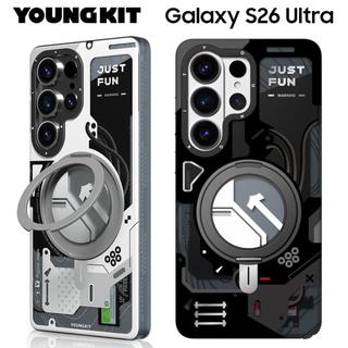 Youngkit Cyberpunk เคสแม่เหล็ก เคสตั้งได้หมุนได้ Samsung S26 Ultra / S26Ultra เคสกันกระแทก Magnetic Stand Case