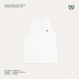 Highschool Summer Collection : Clubhouse Summer tank top เสื้อกล้ามซัมเมอร์ แบบถัก คอกลม - TPB02155