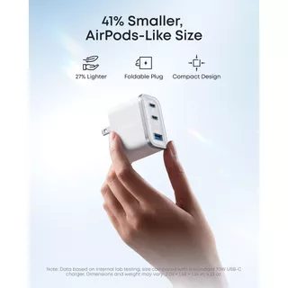 อุปกรณ์ชาร์จเร็ว งเกอร์ 70W 3 พอร์ต ดีไซน์สวยงาม ชาร์จพร้อมกันหลายอุปกรณ์（Single head）