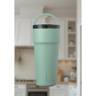 LocknLock แก้วน้ำเก็บอุณหภูมิเคลือบเซรามิก พร้อมหลอด Metro Cafe' Top Handle ความจุ 900ml. รุ่น LHC4419