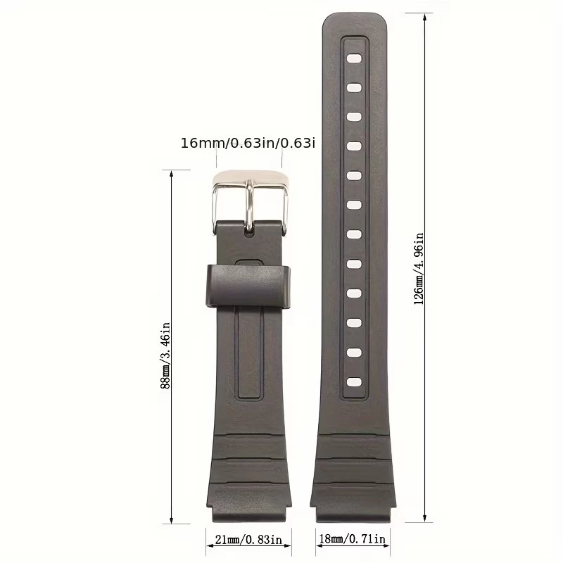สายนาฬิกา Casio/Seiko รุ่น F91 LQ MQ Data Bank ขนาด 12-24 มม thumbnail 6