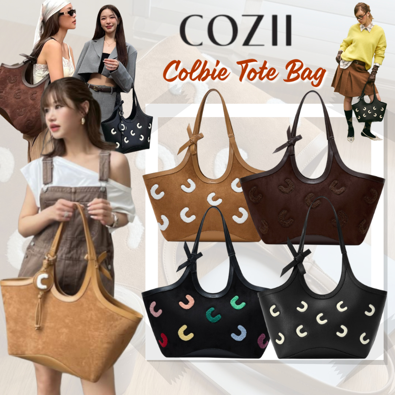 🚨ใช้โค๊ด 15%ได้🚨Cozii Small Colbie Tote Bag 4 สี แท้100%🔥cozii กระเป๋าผ้า Official Bag กระเป๋าสะพายไ