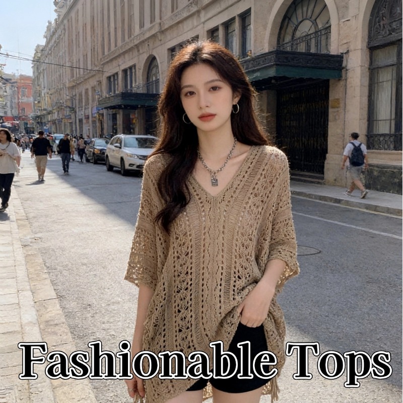 เสื้อคลุมบิกินี่แบบผูกเชือกด้านข้าง คอวี เสื้อคลุมชุดว่ายน้ำ เสื้อไหมพรมทรงหลวมสำหรับใส่ไปทะเล
