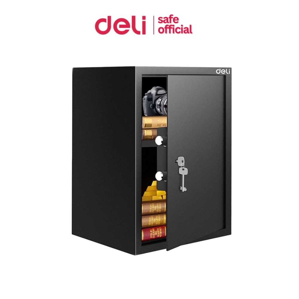 Deli ตู้เซฟ ตู้นิรภัย ความปลอดภัยสูง กุญแจฉุกเฉิน แข็งแรง ทนความร้อน รับประกัน 1 ปี Safe Box