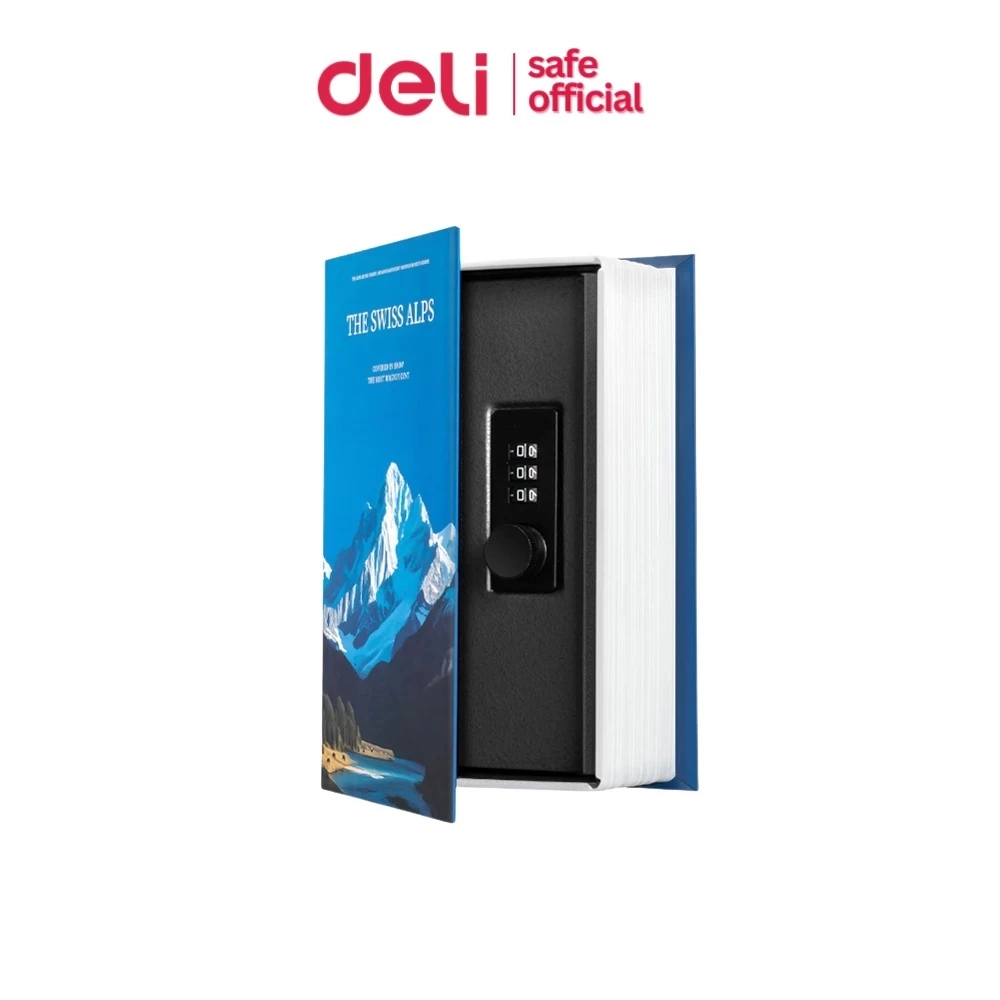 Deli เซฟสมุด เซฟหนังสือ มีช่องสอดธนบัตร ที่เก็บของหลบสายตาคน ระบบล็อคและรหัส Book Safe