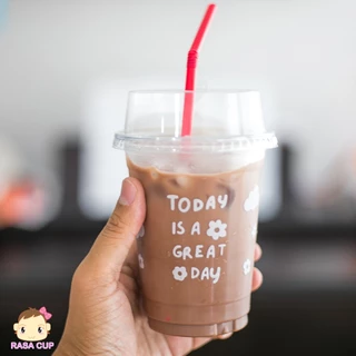 Today-FC-100 : แก้ว PET ยี่ห้อ FPC ขนาด 16oz รุ่น FC16 สกรีนลาย Today บรรจุ 100 ใบ (เฉพาะแก้วไม่รวมฝา)