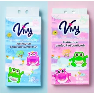 🔥[แพค2หิ้ว]🔥Vivy กระดาษทิชชู่แห้ง ทิชชู่เช็ดหน้า วีวี่ 170แผ่น และ 240แผ่น รุ่น Good Day