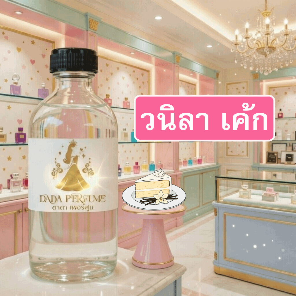 กลิ่น วนิลา-เค้ก น้ำหอมพร้อมใช้ ปริมาณ 125 ml. แถมฟรีขวดสเปร์ย 10 ml. 1 ขวด ซื่อ 10 ฟรี 1 ขวด