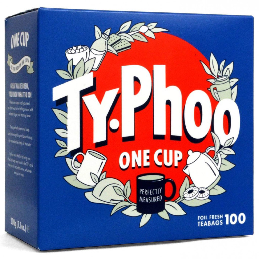 Typhoo one cup 100 teabags - ไทฟูชาอังกฤษ 100ถุง