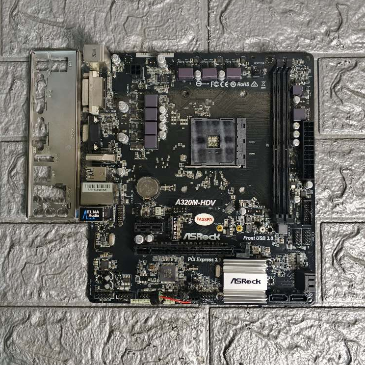 ⚡️ เมนบอร์ด Asrock A320M-HDV Socket AM4  ฟรีSpeaker เมนบอร์ด USED