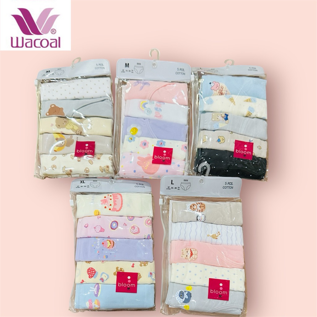 สินค้าขายดีแนะนำ กางเกงในคละลาย Wacoal bloom กางเกงในเอวยาง สำหรับเด็ก Size M,L,XL,XXL