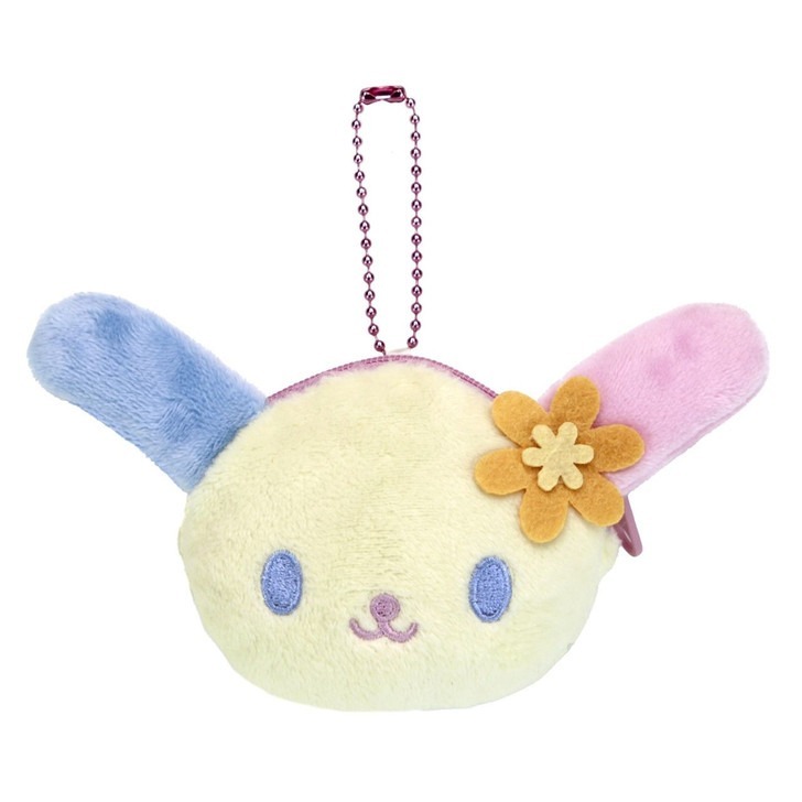 พวงกระเป๋าซิบหัว us Sanrio Mini Mini Face Coin Case Usahana นำเข้าจากญี่ปุ่น