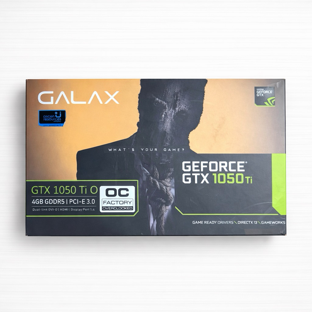 กล่องการ์ดจอ การ์ดจอ กล่อง การ์ดจอ GALAX GEFORCE GTX 1050Ti