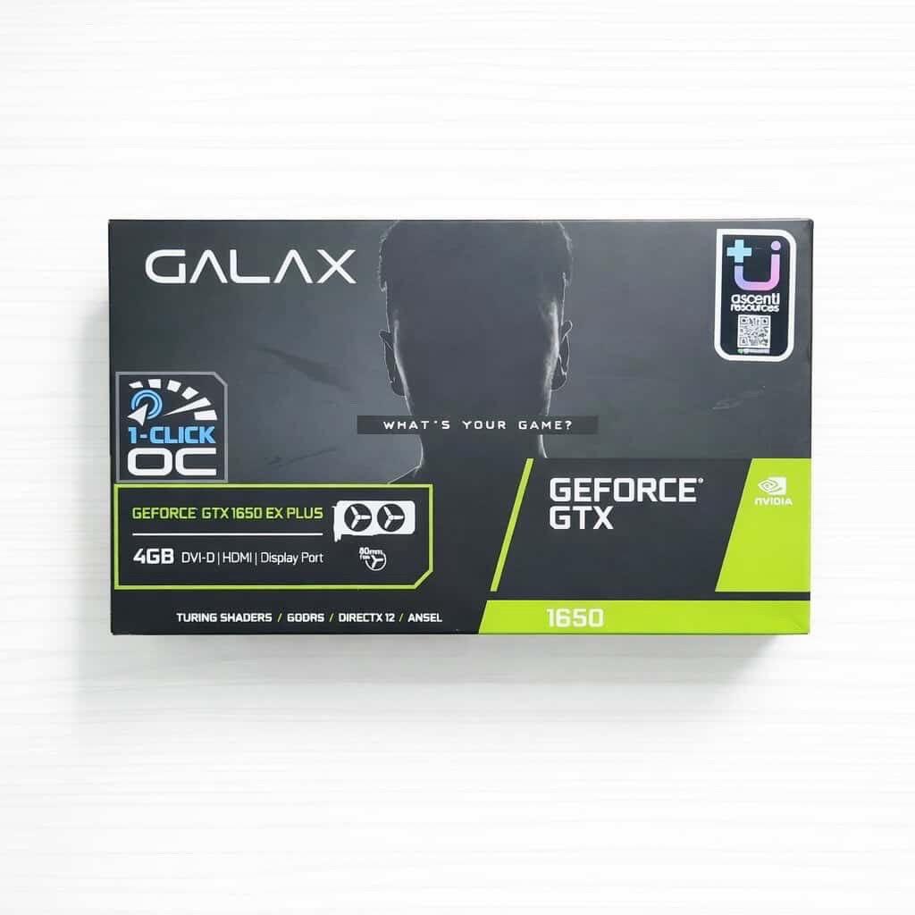 กล่องการ์ดจอ การ์ดจอ กล่อง การ์ดจอ GALAX GEFORCE GTX 1650