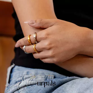 URPALS แหวน แหวนเกลี้ยง Stainless ชุบทอง18K ใส่ได้ทุกวัน แมทง่ายทุกลุค