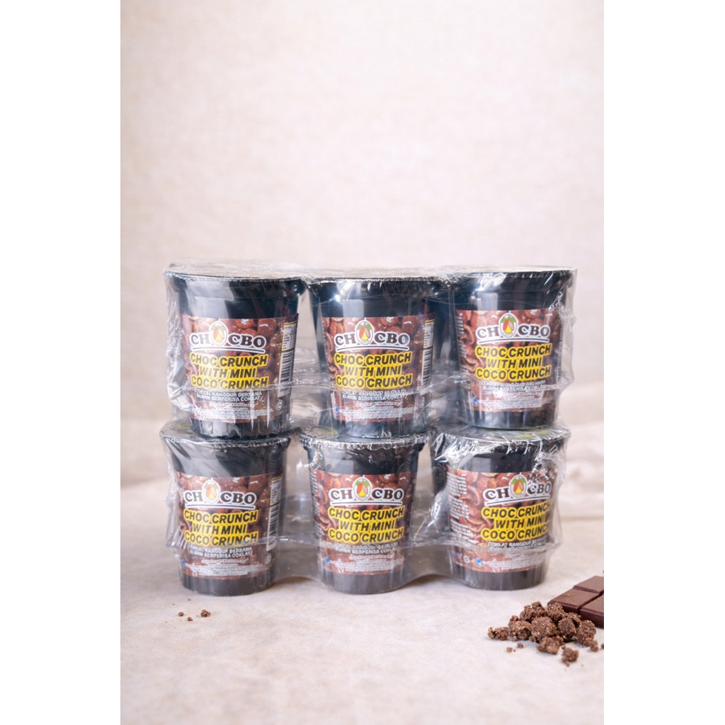 (ยกแพค 6ถ้วย) CHOCO BO CRUNCH มินิครันช์ พร้อมส่ง 60G