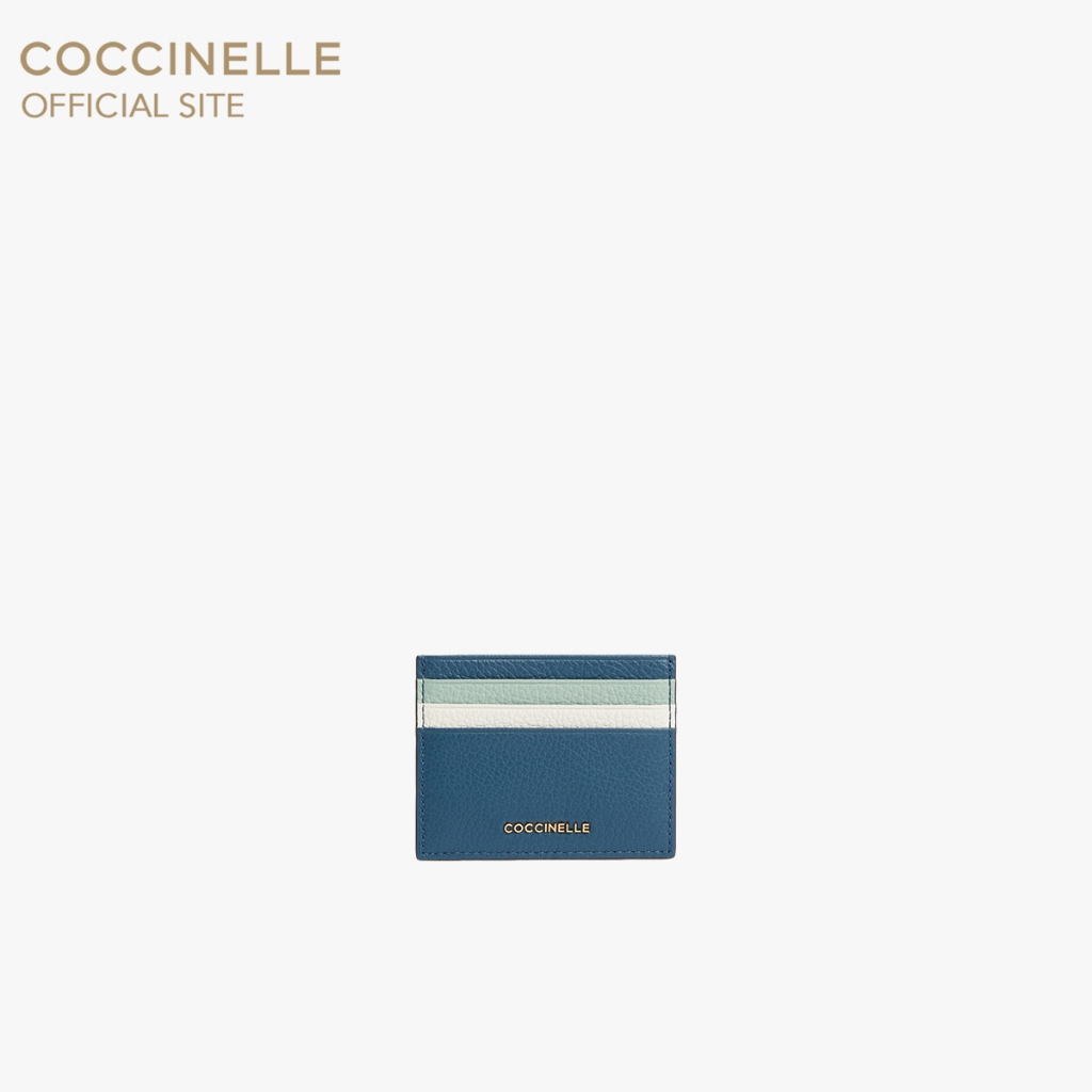 COCCINELLE กระเป๋าใส่เอกสารผู้หญิง รุ่น METALLIC DOCUMENT HOLDER 129501 สี DEEP BLUE/AQUAMARINE/PEAR