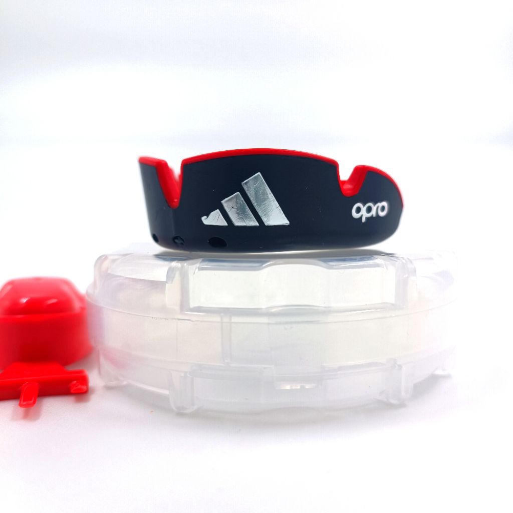 ฟันยาง adidas X OPRO®️ - Silver Mouth Guard (ขาว/ดำ หรือ ดำ/แดง) - Made in UK🇬🇧
