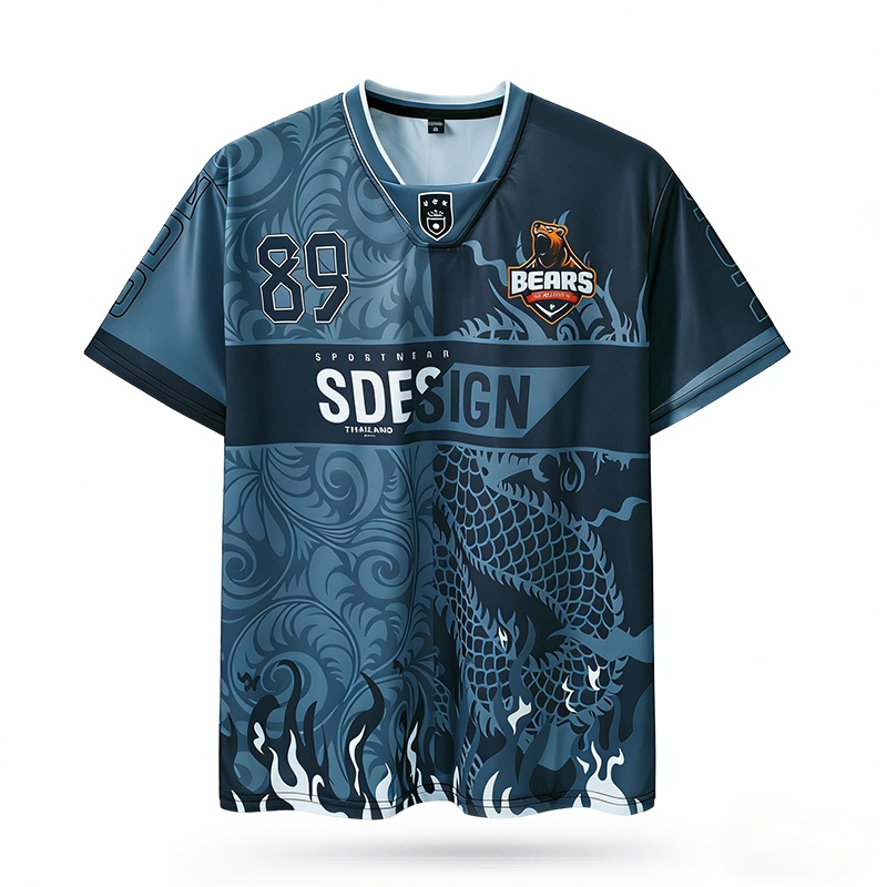 เสื้อกีฬา เนื้อผ้าดี เสื้อยืดแขนสั้น คอวี แห้งเร็ว