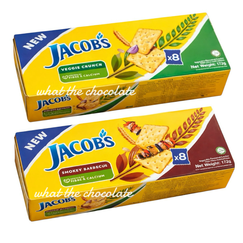 JACOB"S ขนมปังบางกรอบจาคอบส์ (รสบาบีคิว และผักรวม)