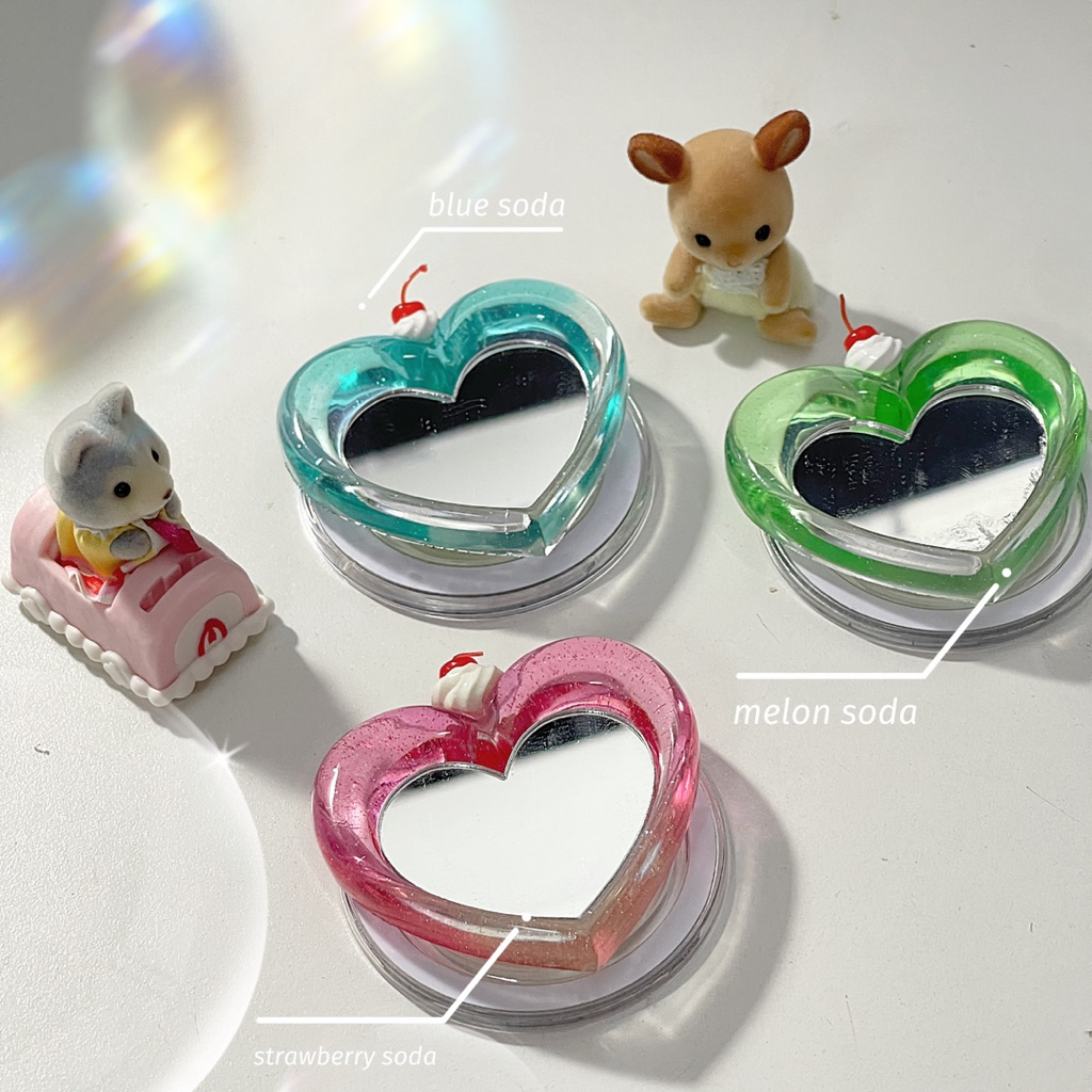 สีใหม่ 🤍Heart Mirror Griptok กริ๊ปต๊อกกระจกหัวใจ  |Komsemari
