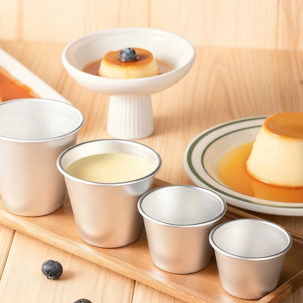 พิมพ์อลูมิเนียม ทรงแก้ว สำหรับคาราเมลลพุดดิ้ง เค้ก เบเกอรี่ต่างๆ B04/B06/B08