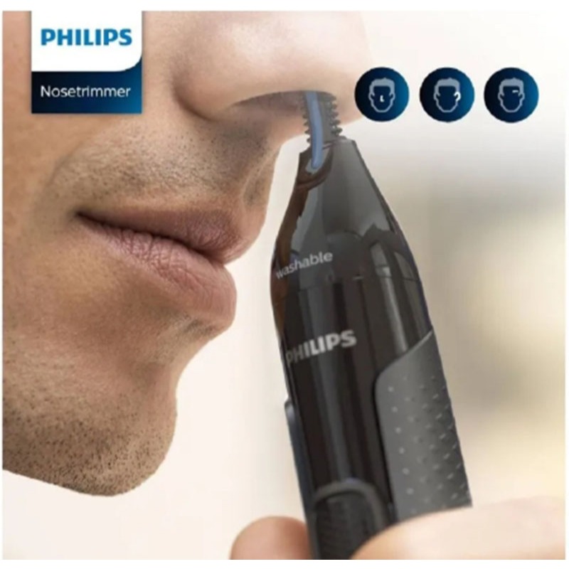 ฟิลิปส์ เครื่องตกแต่งขนจมูก หู และคิ้ว รุ่น NT3650/16 สีดำเมทัลลิก